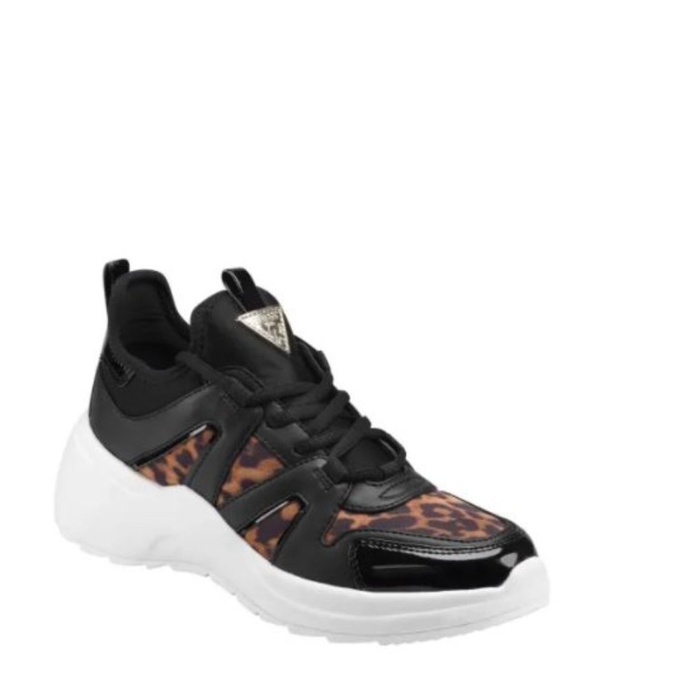 Guess Kamea Sneakers Leopard Black Brown and White